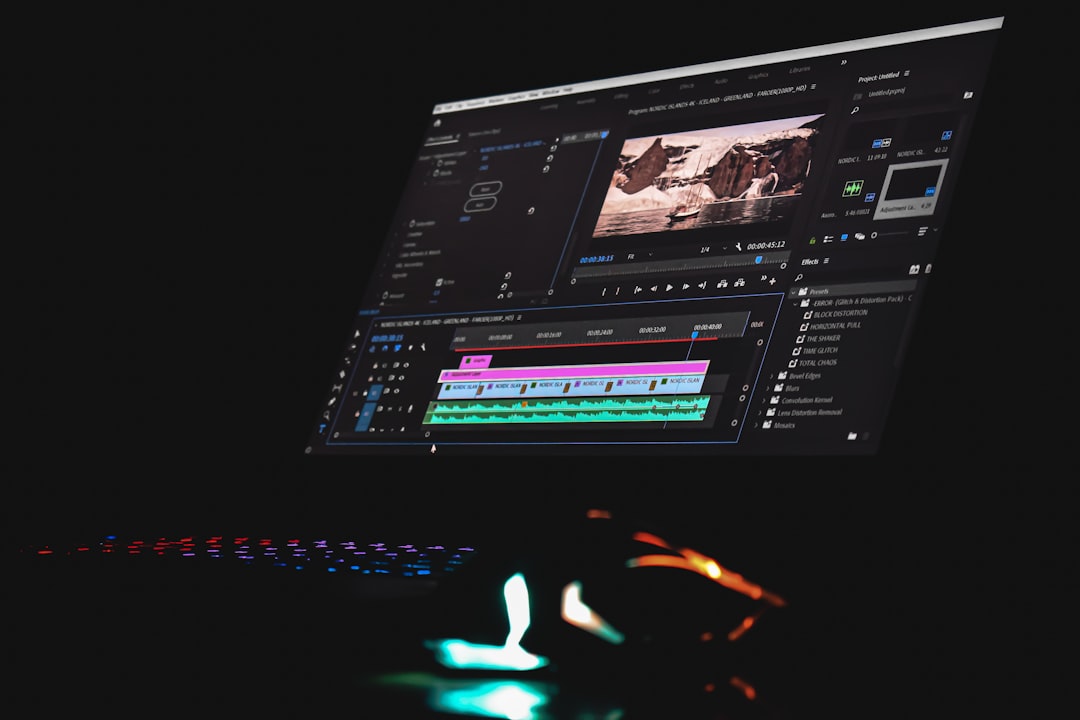 Video editing timeline displayed on a computer screen.